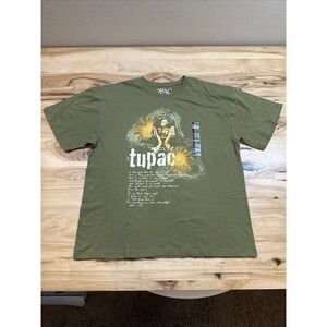2Pac Official Store Sunflowers Green Short Sleeve T-Shirt Size XL